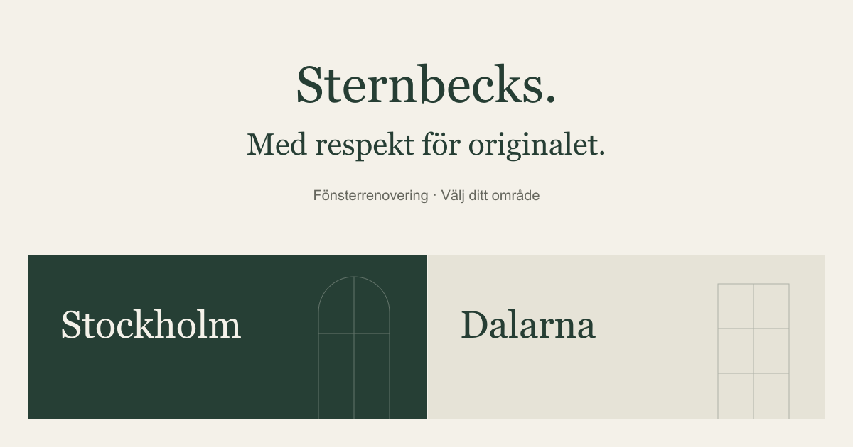 Sternbecks Måleri & Fönsterhantverk AB logotyp